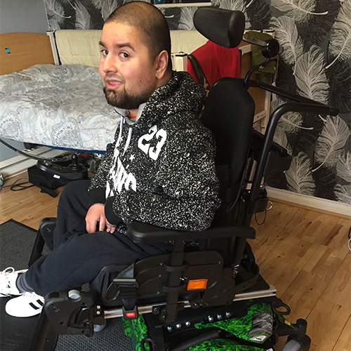 Ismail's new powered wheelchair