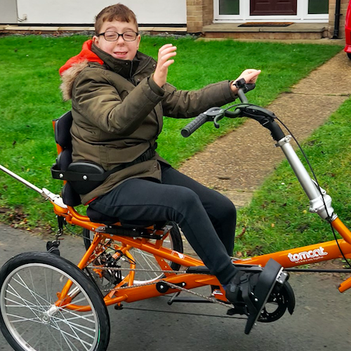 Harley, who has severe learning difficulties, was awarded a grant from Children Today for his adapted trike and the remaining funds were raised through a local appeal